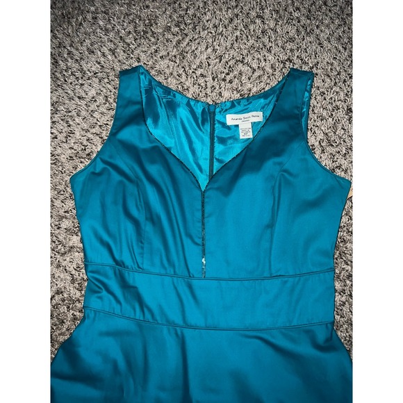 Amanda Smith Petite‎ Teal A line dress size 8 petite - Picture 2 of 9